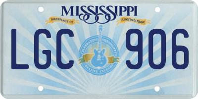 MS license plate LGC906