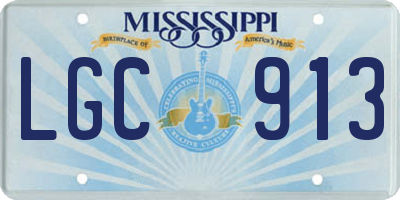 MS license plate LGC913