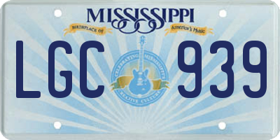 MS license plate LGC939