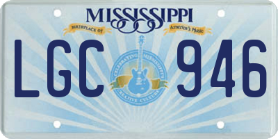MS license plate LGC946