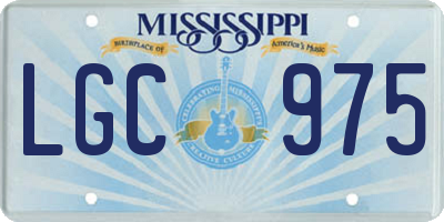 MS license plate LGC975