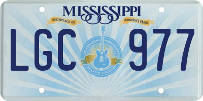 MS license plate LGC977