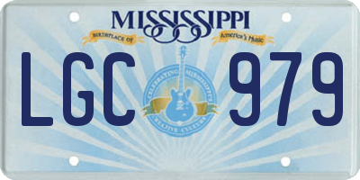 MS license plate LGC979