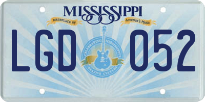 MS license plate LGD052