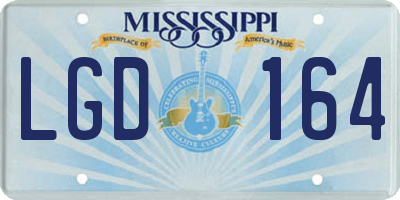 MS license plate LGD164