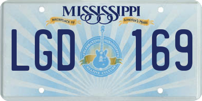 MS license plate LGD169