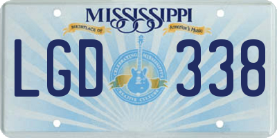 MS license plate LGD338
