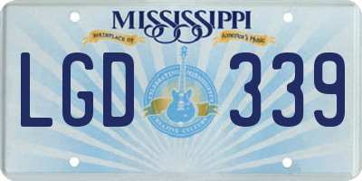 MS license plate LGD339