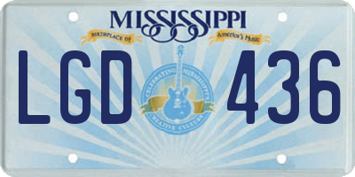 MS license plate LGD436