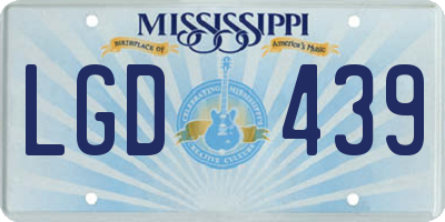 MS license plate LGD439