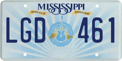 MS license plate LGD461