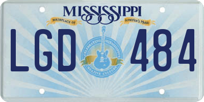 MS license plate LGD484