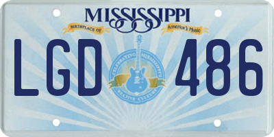 MS license plate LGD486