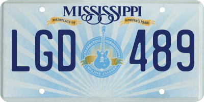 MS license plate LGD489