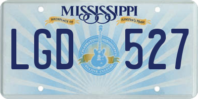 MS license plate LGD527