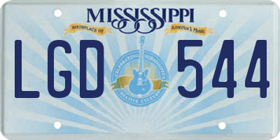 MS license plate LGD544
