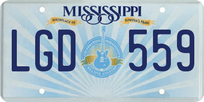 MS license plate LGD559