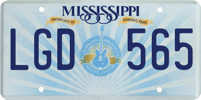 MS license plate LGD565