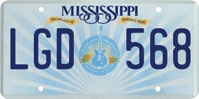 MS license plate LGD568