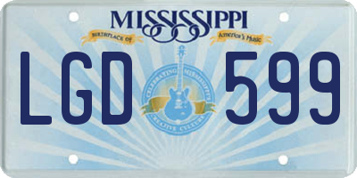 MS license plate LGD599
