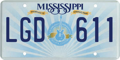 MS license plate LGD611