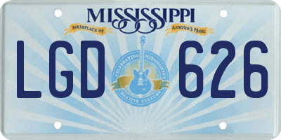 MS license plate LGD626