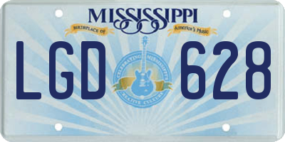 MS license plate LGD628