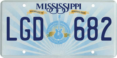 MS license plate LGD682