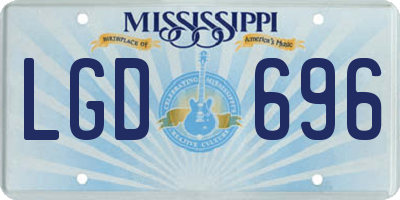 MS license plate LGD696