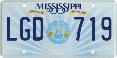 MS license plate LGD719