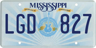 MS license plate LGD827