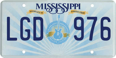 MS license plate LGD976