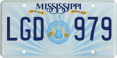MS license plate LGD979