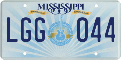 MS license plate LGG044