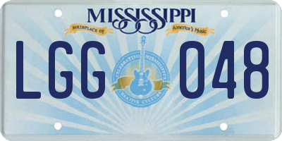 MS license plate LGG048