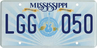 MS license plate LGG050