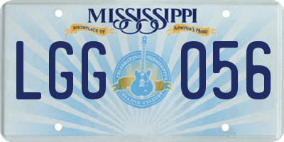 MS license plate LGG056