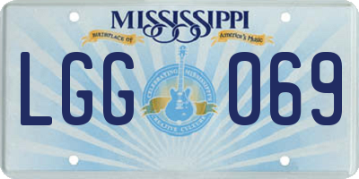 MS license plate LGG069