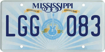 MS license plate LGG083
