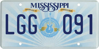 MS license plate LGG091