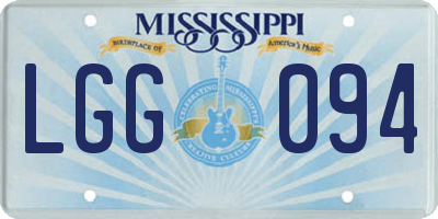 MS license plate LGG094