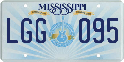 MS license plate LGG095