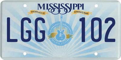 MS license plate LGG102