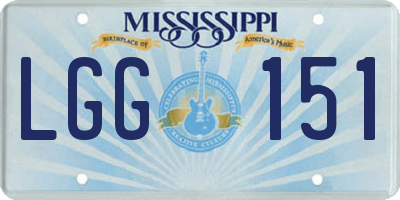 MS license plate LGG151