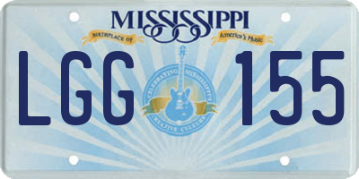 MS license plate LGG155