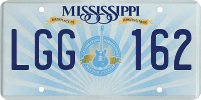 MS license plate LGG162