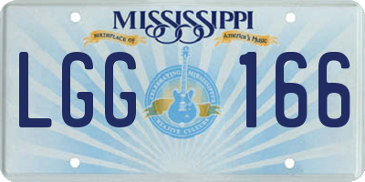 MS license plate LGG166
