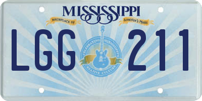 MS license plate LGG211