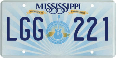 MS license plate LGG221
