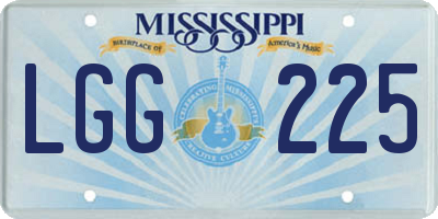 MS license plate LGG225